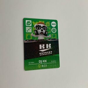 DJ KK Slider #003 Animal Crossing NINTENDO Amiibo Card Series 1 MINT NEW HORIZON